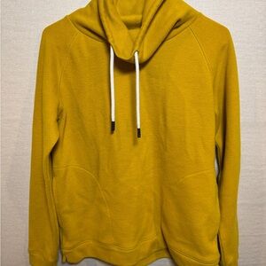 Joules Nadia Mock Neck Pullover Sweatshirt Yellow Women’s US 8 Pockets